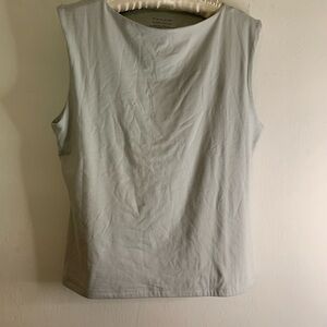 Tahari Gray Mock Neck Sleeveless Tank Womens Modern Essentials Top Size XL